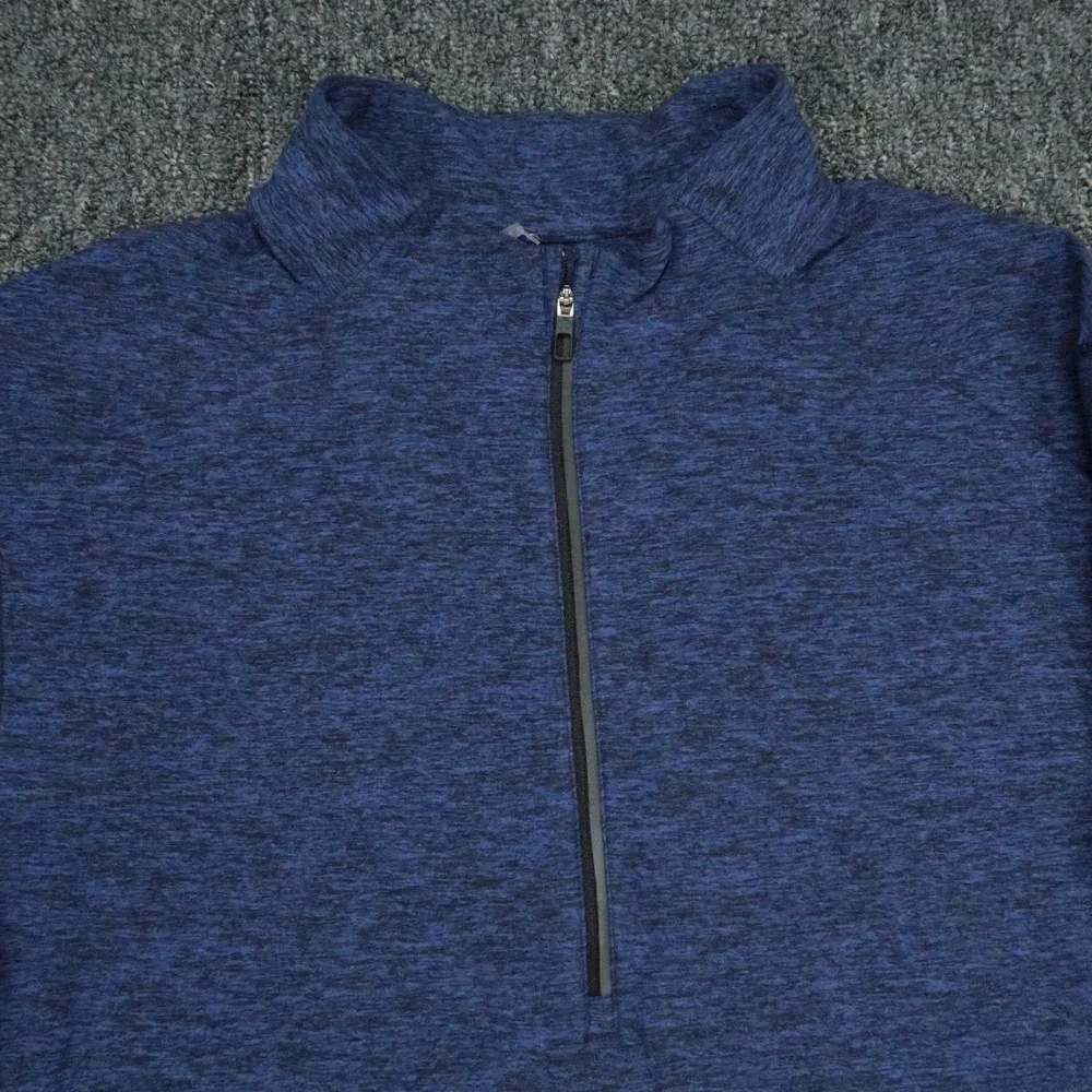 Lululemon Pullover Mens Large Blue Surge Warm Half Zip Athletic Heather